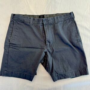 J Crew Blue (Ashy Wash) Chino Shorts. 32W 7" Inseam. Gently Worn